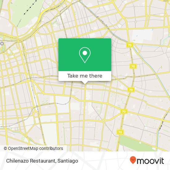 Mapa de Chilenazo Restaurant, Avenida José Pedro Alessandri 7750000 Plaza Ñuñoa, Ñuñoa, Región Metropolitana de Santiago