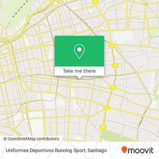 Mapa de Uniformes Deportivos Running Sport, Avenida Irarrázaval 3657 7750000 Plaza Ñuñoa, Ñuñoa, Región Metropolitana de Santiago