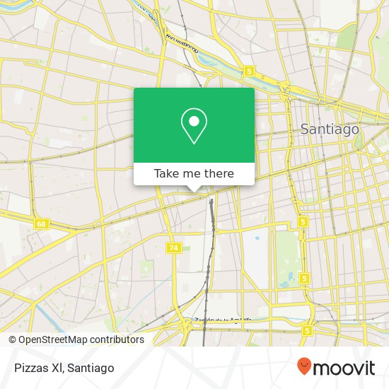 Mapa de Pizzas Xl, Avenida Ecuador 3488 9160000 Barrio Estación Central, Estación Central, Región Metropolitana de San