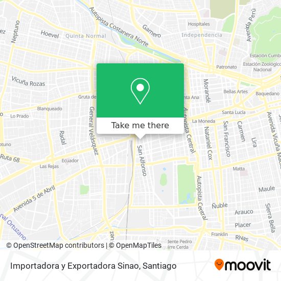 Importadora y Exportadora Sinao map