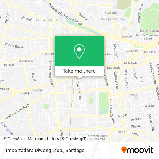 Importadora Diwong Ltda. map