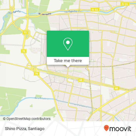 Mapa de Shino Pizza, Avenida La Estrella 9020000 Pudahuel, Pudahuel, Región Metropolitana de Santiago