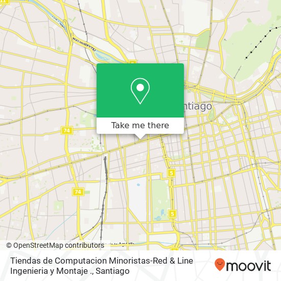Tiendas de Computacion Minoristas-Red & Line Ingenieria y Montaje ., Avenida Ricardo Cumming 8320000 Concha y Toro, Santiago, Región Metropolitana de Santiago map