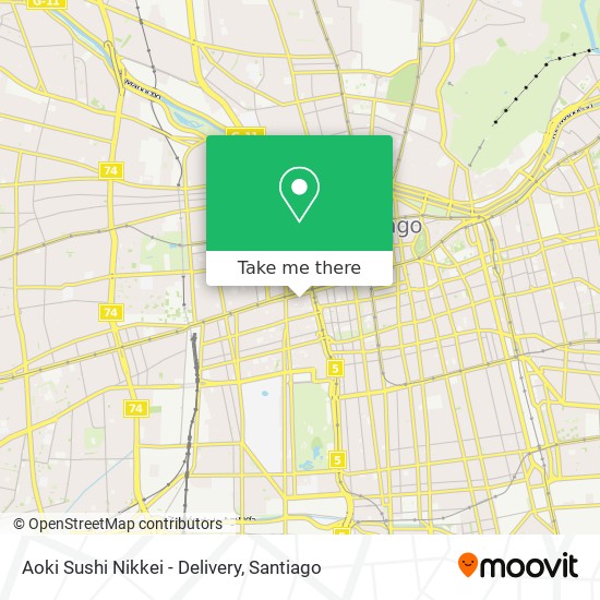 Aoki Sushi Nikkei - Delivery map