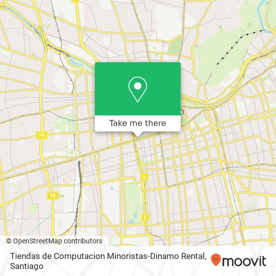 Mapa de Tiendas de Computacion Minoristas-Dinamo Rental, Avenida Libertador Bernardo O'Higgins 1621 8320000 Centro Histórico, Santiago, Región Metropolitana