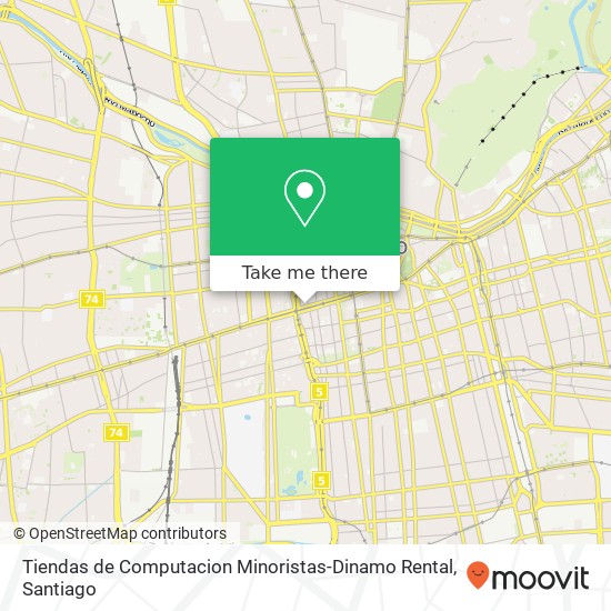 Tiendas de Computacion Minoristas-Dinamo Rental, Avenida Libertador Bernardo O'Higgins 1621 8320000 Centro Histórico, Santiago, Región Metropolitana map