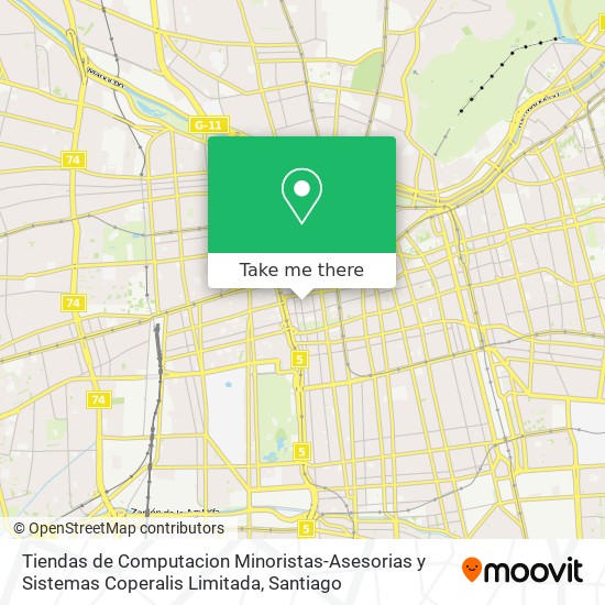 Mapa de Tiendas de Computacion Minoristas-Asesorias y Sistemas Coperalis Limitada