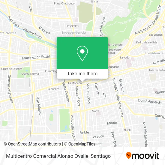 Multicentro Comercial Alonso Ovalle map