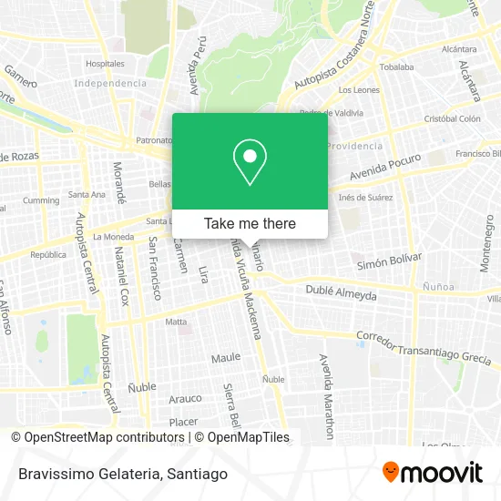 Mapa de Bravissimo Gelateria