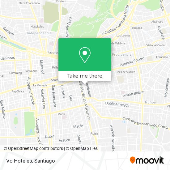 Vo Hoteles map