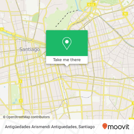 Mapa de Antigüedades Arismendi Antiguedades, Calle Caupolicán 490 7500000 Providencia, Providencia, Región Metropolitana de Santiago