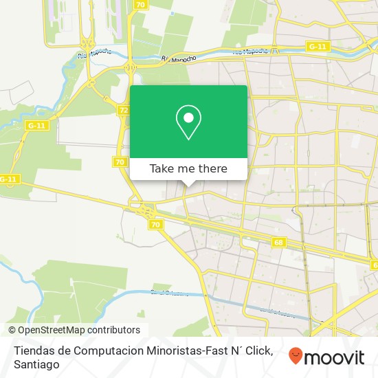 Mapa de Tiendas de Computacion Minoristas-Fast N´ Click, Calle Manuel Rodríguez 9020000 Pudahuel, Pudahuel, Región Metropolitana de Santiago