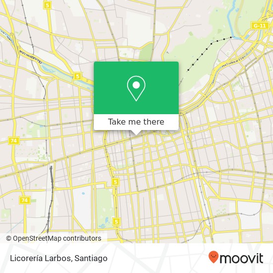Licorería Larbos, Avenida Libertador Bernardo O'Higgins 949 8320000 Centro Histórico, Santiago, Región Metropolitana map