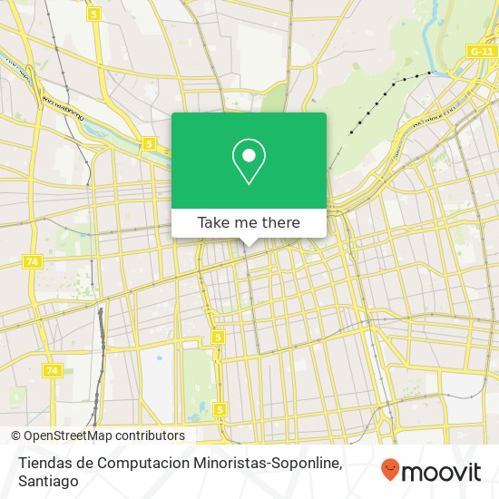 Tiendas de Computacion Minoristas-Soponline, Calle Nueva York 8320000 Centro Histórico, Santiago, Región Metropolitana de Santiago map