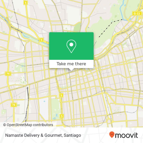 Mapa de Namaste Delivery & Gourmet, Avenida Libertador Bernardo O'Higgins 8320000 Centro Histórico, Santiago, Región Metropolitana de S