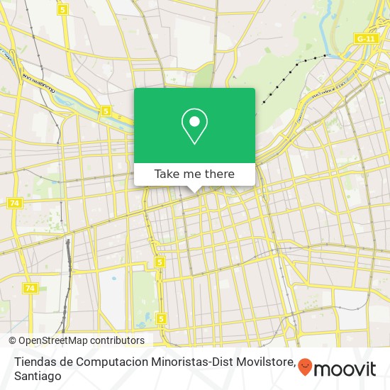 Tiendas de Computacion Minoristas-Dist Movilstore, Avenida Libertador Bernardo O'Higgins 853 8320000 Centro Histórico, Santiago, Región Metropolitana map