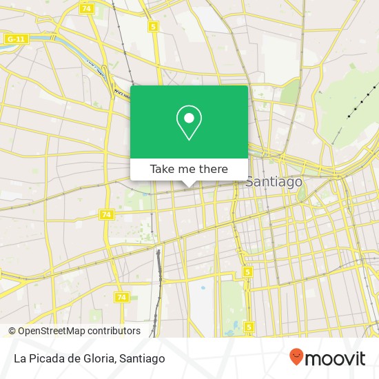 La Picada de Gloria, Calle Catedral 8320000 Yungay, Santiago, Región Metropolitana de Santiago map