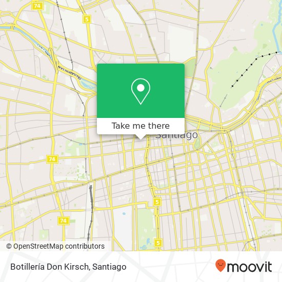 Mapa de Botillería Don Kirsch, Calle Compañía de Jesús 8320000 Santiago, Santiago, Región Metropolitana de Santiago