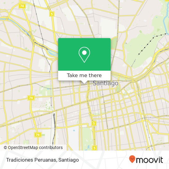 Mapa de Tradiciones Peruanas, Calle Catedral 8320000 Brasil, Santiago, Región Metropolitana de Santiago