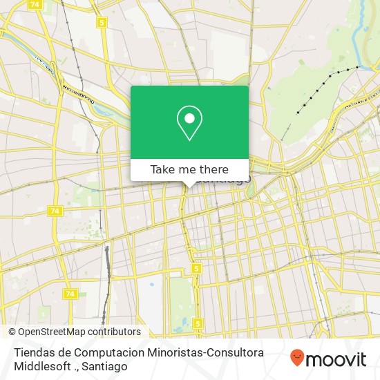 Tiendas de Computacion Minoristas-Consultora Middlesoft ., Calle Huérfanos 8320000 Centro Histórico, Santiago, Región Metropolitana de Santiago map