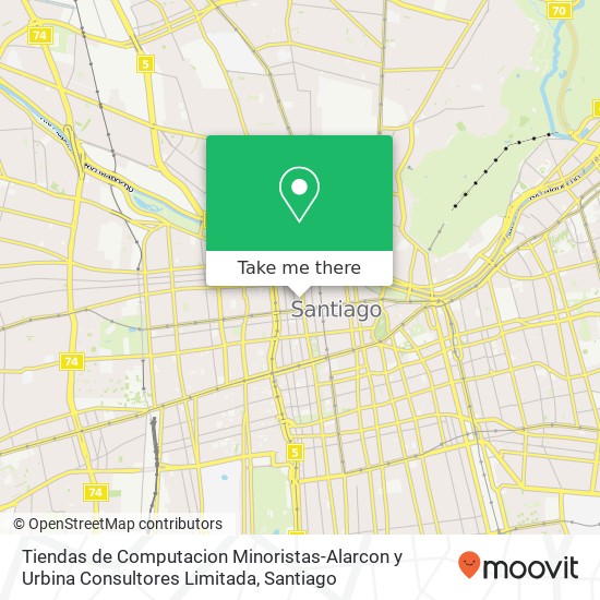 Tiendas de Computacion Minoristas-Alarcon y Urbina Consultores Limitada, Calle Santo Domingo 1325 8320000 Centro Histórico, Santiago, Región Metropolitana de Santiago map