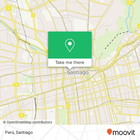 Perú, Calle Teatinos 614 8320000 Santiago, Santiago, Región Metropolitana de Santiago map