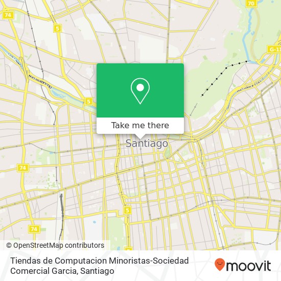 Tiendas de Computacion Minoristas-Sociedad Comercial Garcia, Calle Bandera 537 8320000 Centro Histórico, Santiago, Región Metropolitana de Santiago map