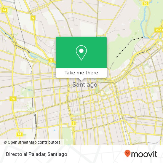 Mapa de Directo al Paladar, Calle Santo Domingo 8320000 Centro Histórico, Santiago, Región Metropolitana de Santiago