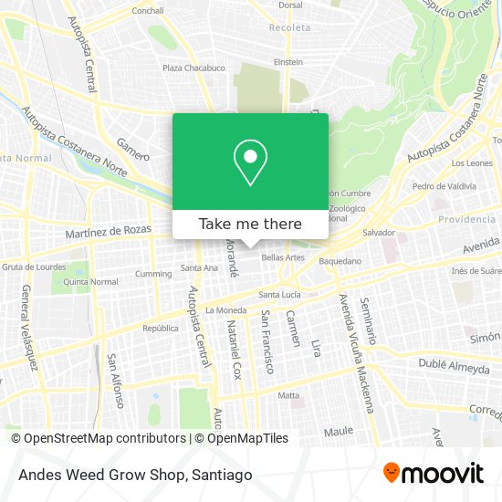Andes Weed Grow Shop map