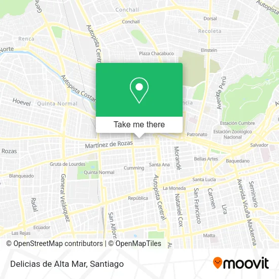 Delicias de Alta Mar map