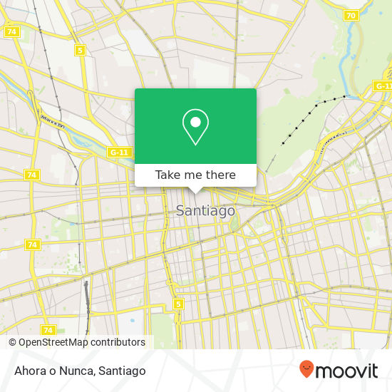 Ahora o Nunca, Calle Bandera 735 8320000 Centro Histórico, Santiago, Región Metropolitana de Santiago map