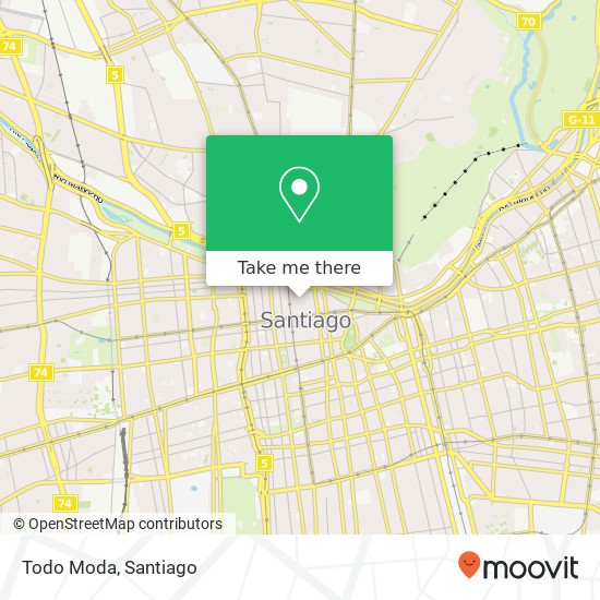 Mapa de Todo Moda, Calle Puente 689 8320000 Centro Histórico, Santiago, Región Metropolitana de Santiago