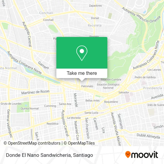 Donde El Nano Sandwicheria map