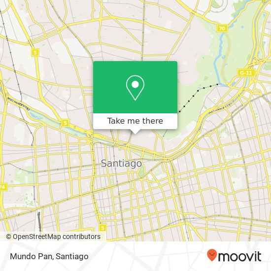 Mapa de Mundo Pan, Calle Manzano 8420000 Patronato, Recoleta, Región Metropolitana de Santiago