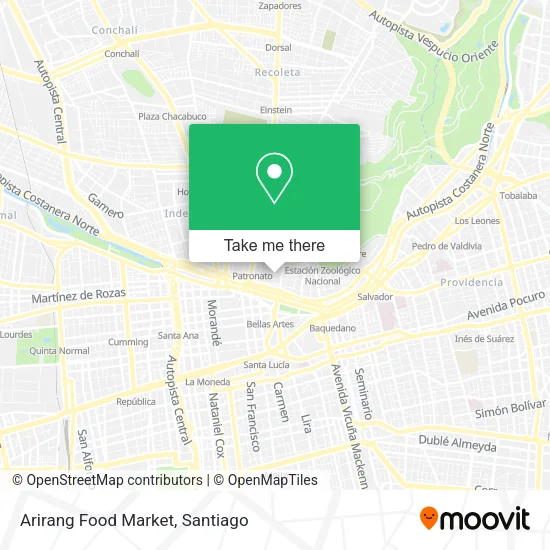 Arirang Food Market map