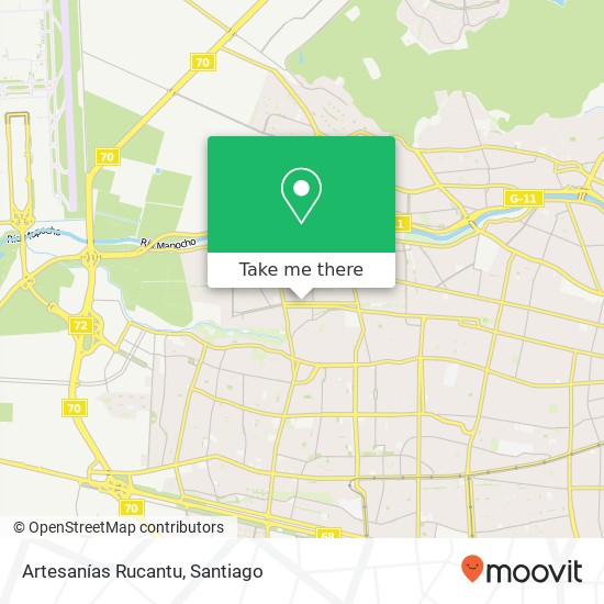 Mapa de Artesanías Rucantu, Calle Mapocho 7153 9080000 Cerro Navia, Cerro Navia, Región Metropolitana de Santiago