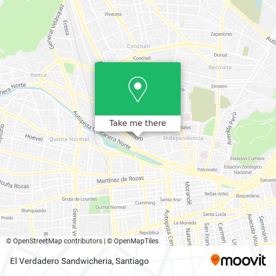 El Verdadero Sandwicheria map