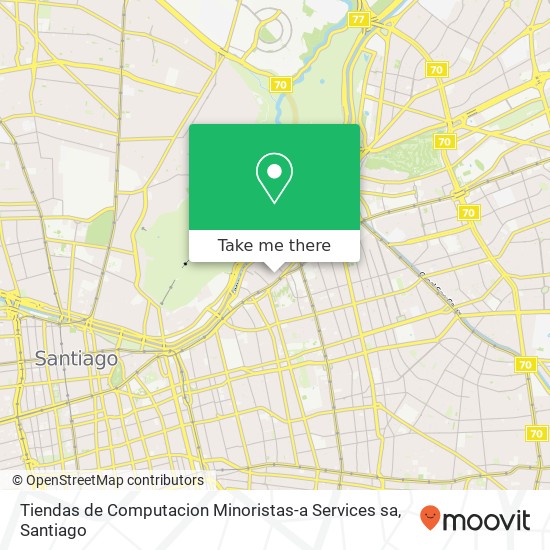 Mapa de Tiendas de Computacion Minoristas-a Services sa, Calle Padre Maríano 82 7500000 Tajamar, Providencia, Región Metropolitana de Santiago