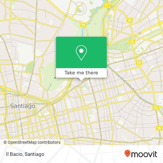 Mapa de Il Bacio, Calle Padre Maríano 7500000 Tajamar, Providencia, Región Metropolitana de Santiago