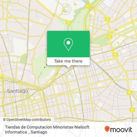 Mapa de Tiendas de Computacion Minoristas-Nielsoft Informatica ., Calle La Concepción 81 7500000 Divina Providencia, Providencia, Región Metropolitana de Santiago