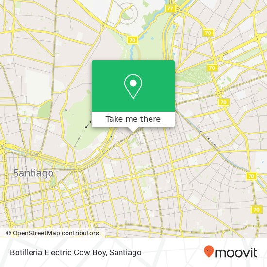 Mapa de Botilleria Electric Cow Boy