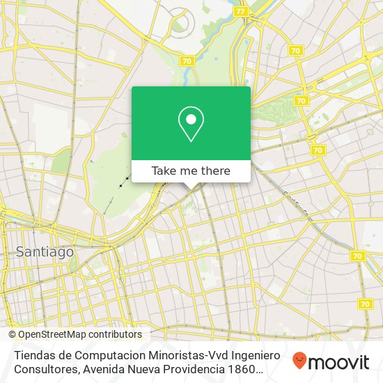 Tiendas de Computacion Minoristas-Vvd Ingeniero Consultores, Avenida Nueva Providencia 1860 7500000 Divina Providencia, Providencia, Región Metropolitana de San map