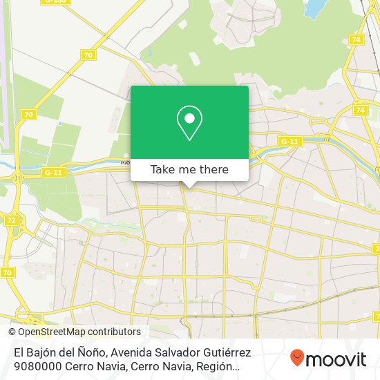 El Bajón del Ñoño, Avenida Salvador Gutiérrez 9080000 Cerro Navia, Cerro Navia, Región Metropolitana de Santiago map