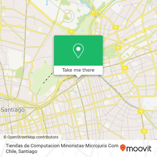 Mapa de Tiendas de Computacion Minoristas-Microjuris Com Chile, Calle Andrés de Fuenzalida 17 7500000 Los Leones, Providencia, Región Metropolitana de Santiago