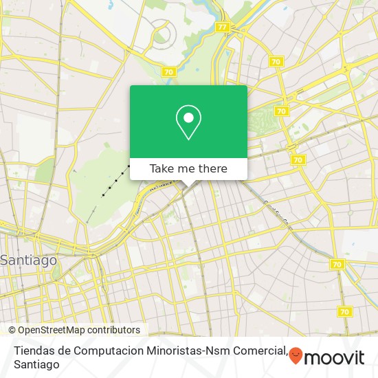Mapa de Tiendas de Computacion Minoristas-Nsm Comercial, Avenida Nueva Providencia 2134 7500000 Los Leones, Providencia, Región Metropolitana de Santiago