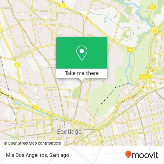 Mapa de Mis Dos Angelitos, Avenida Arzobispo Valdivieso 8420000 Cementerios, Recoleta, Región Metropolitana de Santiago