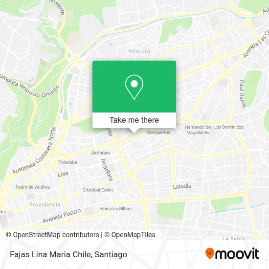 Fajas Lina Maria Chile map