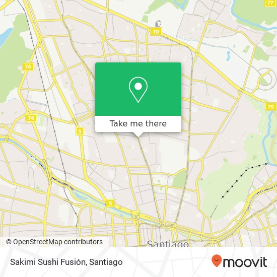 Sakimi Sushi Fusión, Avenida Independencia 2041 8380000 Independencia, Independencia, Región Metropolitana de Santiago map