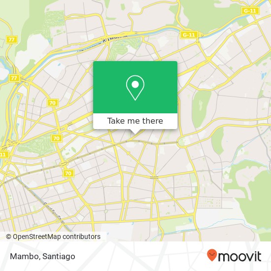 Mambo, Avenida Las Condes 7550000 Las Condes, Las Condes, Región Metropolitana de Santiago map