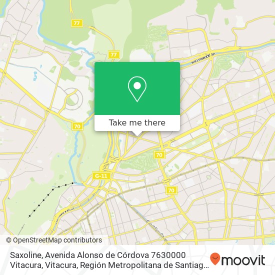 Saxoline, Avenida Alonso de Córdova 7630000 Vitacura, Vitacura, Región Metropolitana de Santiago map